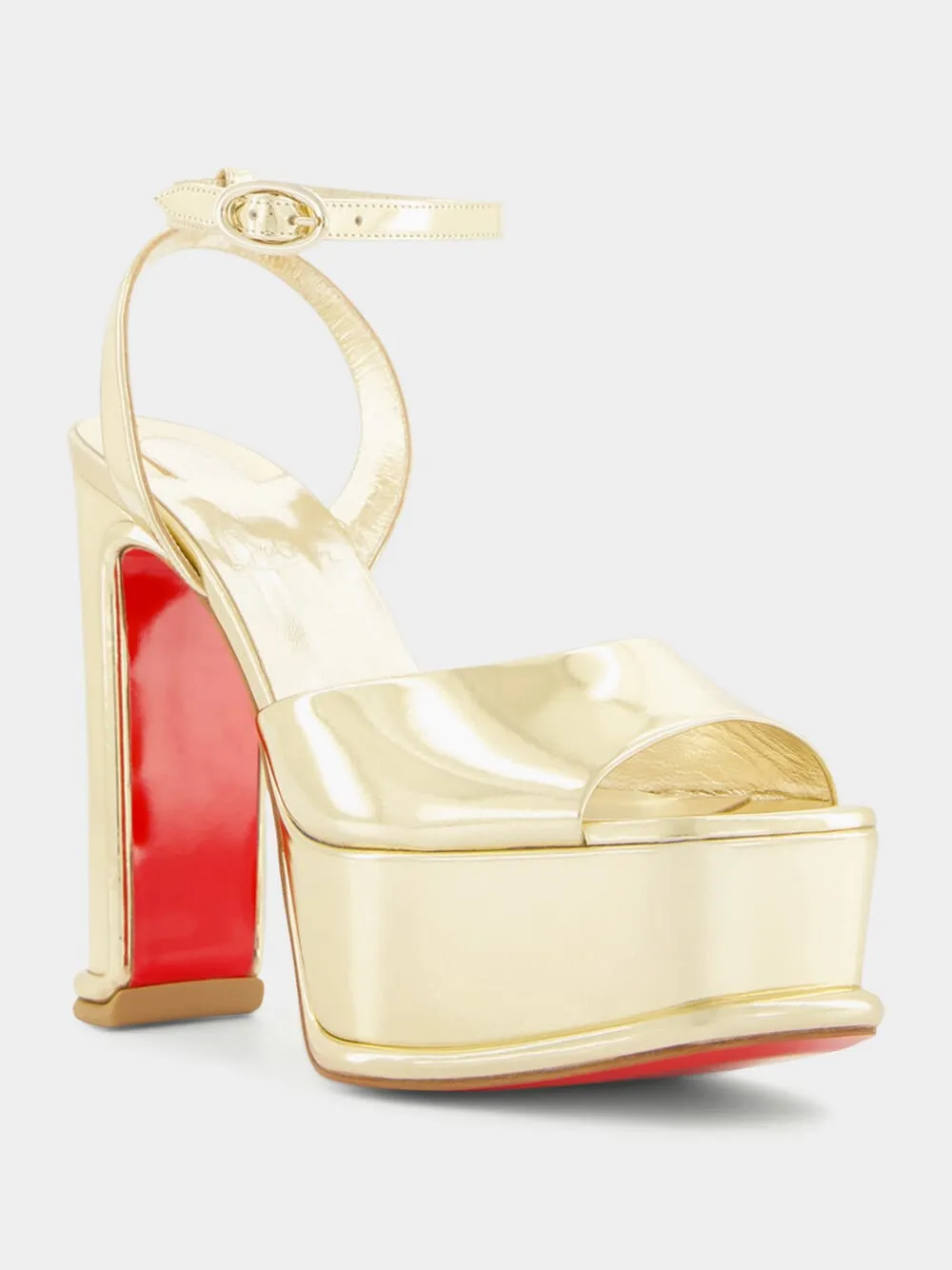 Amali 140mm platform leather sandals