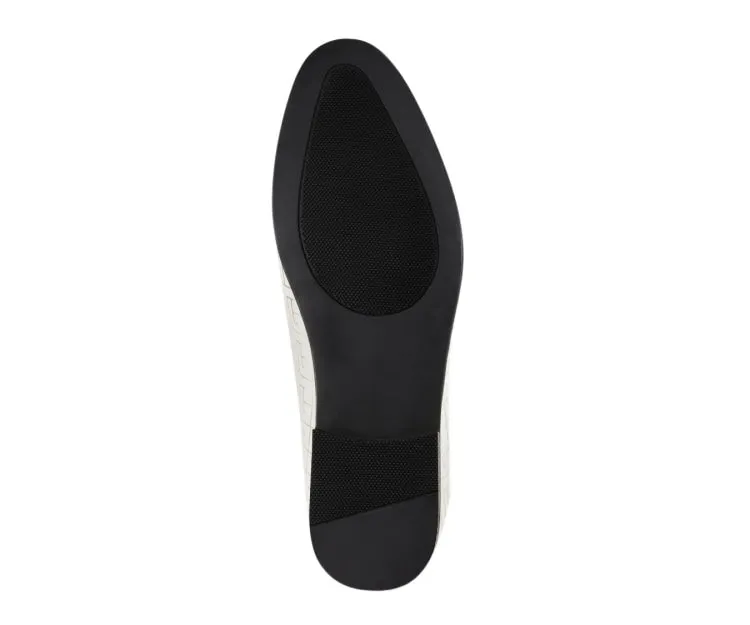 Amali Kazimar Cream Men's Gold Slip On Loafers