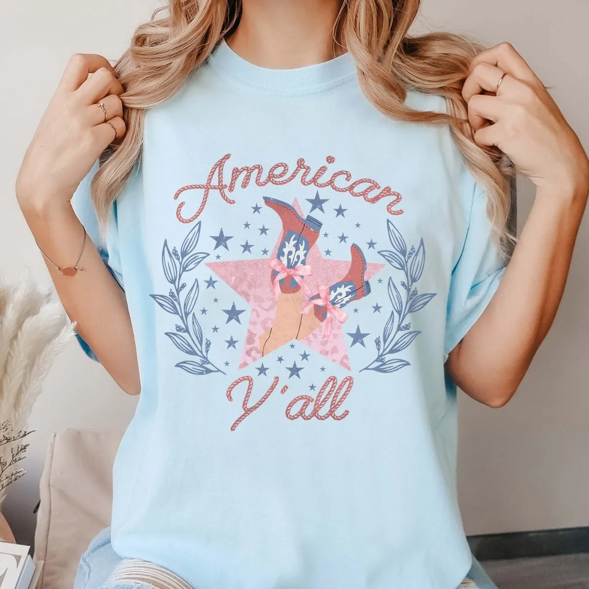 American Y'all Boots Comfort Color Tee