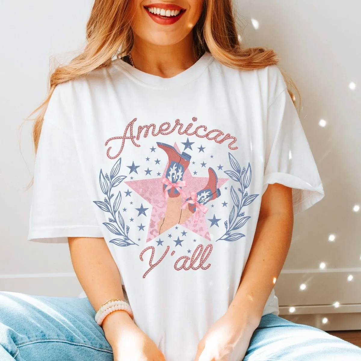 American Y'all Boots Comfort Color Tee