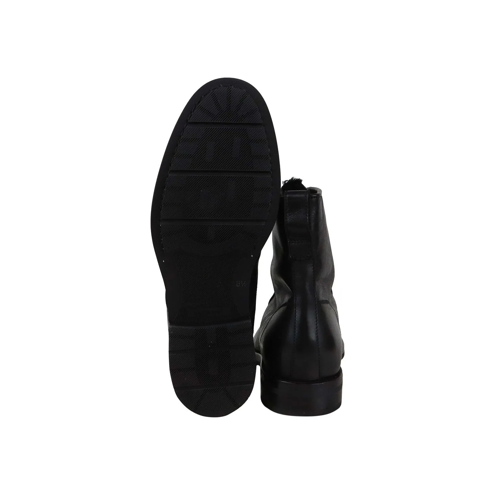 Aquatalia Odell Waxy Pul Up Sherling 34M0083 Mens Black Casual Dress Boots