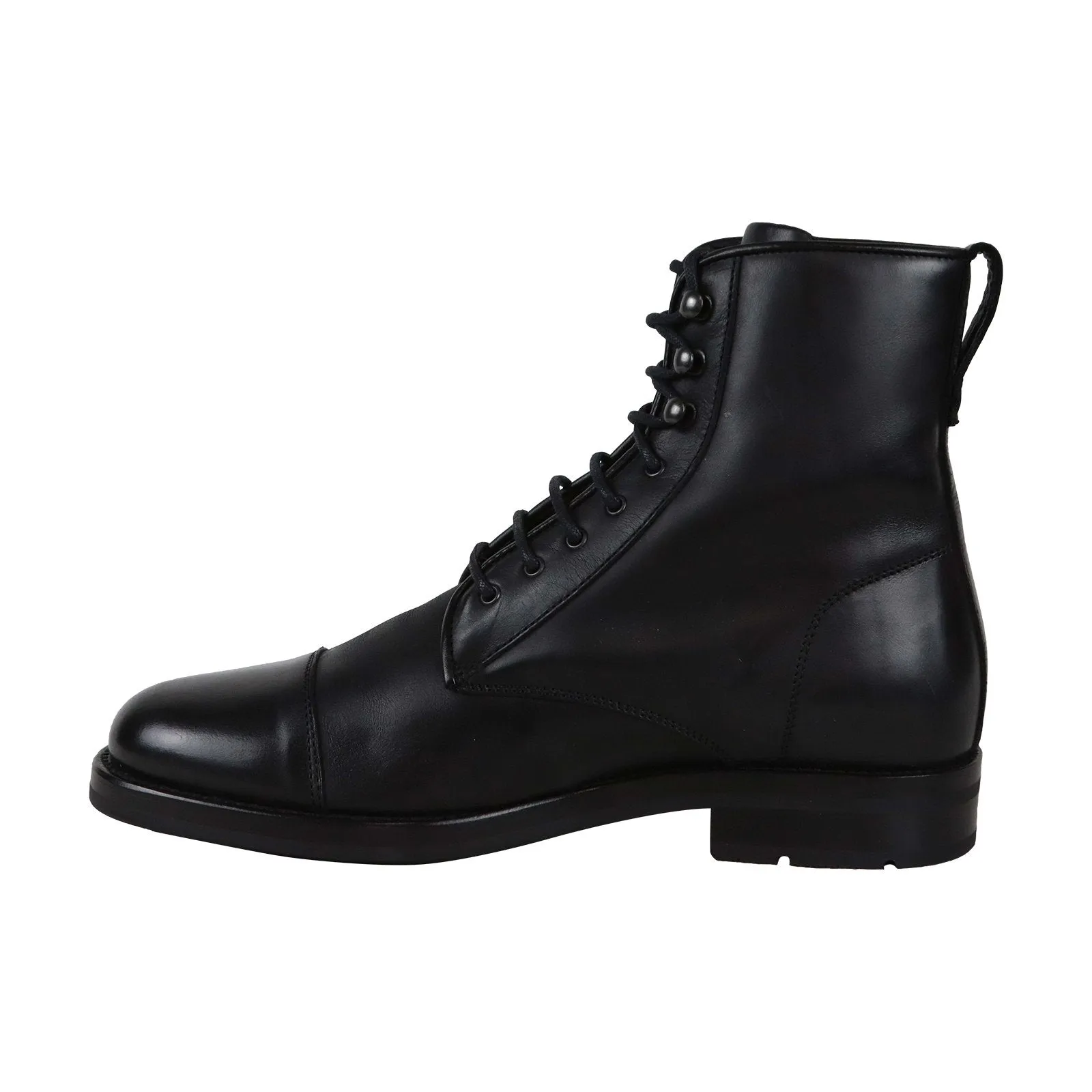 Aquatalia Odell Waxy Pul Up Sherling 34M0083 Mens Black Casual Dress Boots