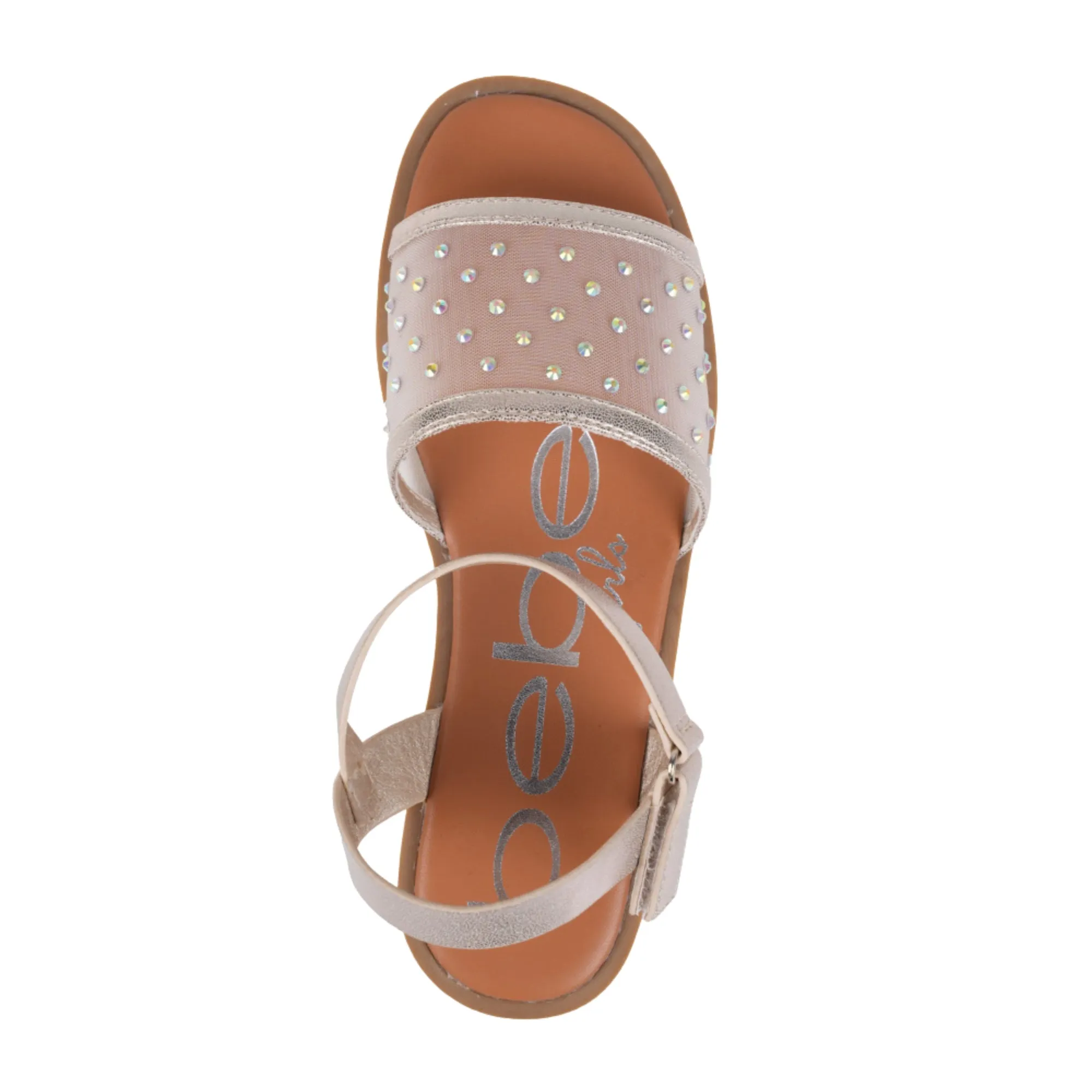bebe Girls' Sandals - Kids' Open Toe Summer Shoes with Mesh Upper, Perfect Flat Sandals for Girls (Little Girl/Big Girl)