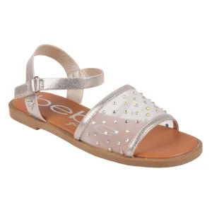 bebe Girls' Sandals - Kids' Open Toe Summer Shoes with Mesh Upper, Perfect Flat Sandals for Girls (Little Girl/Big Girl)
