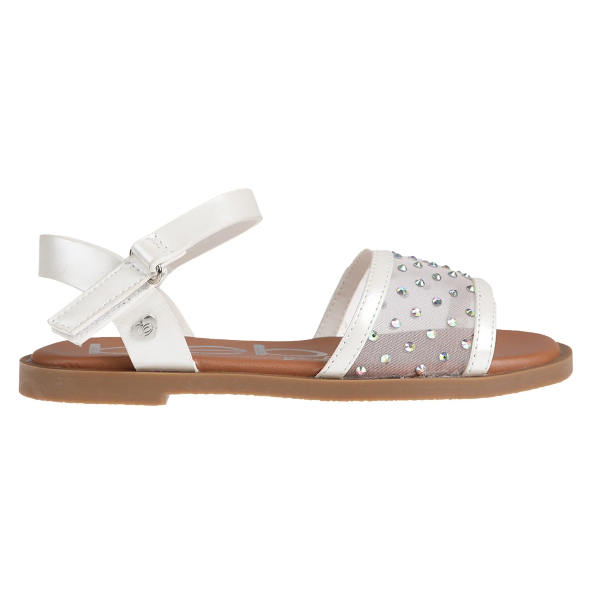 bebe Girls' Sandals - Kids' Open Toe Summer Shoes with Mesh Upper, Perfect Flat Sandals for Girls (Little Girl/Big Girl)