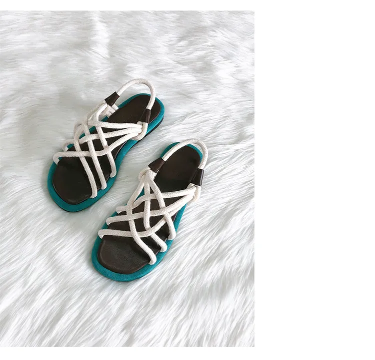 BOOPDO DESIGN CHUNKY ROPE SANDALS