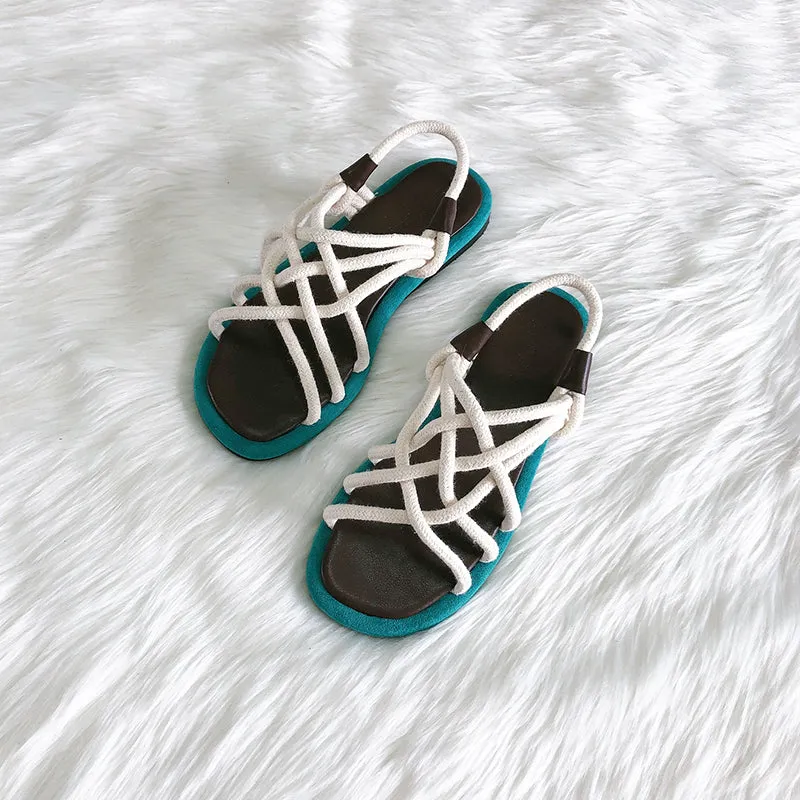 BOOPDO DESIGN CHUNKY ROPE SANDALS