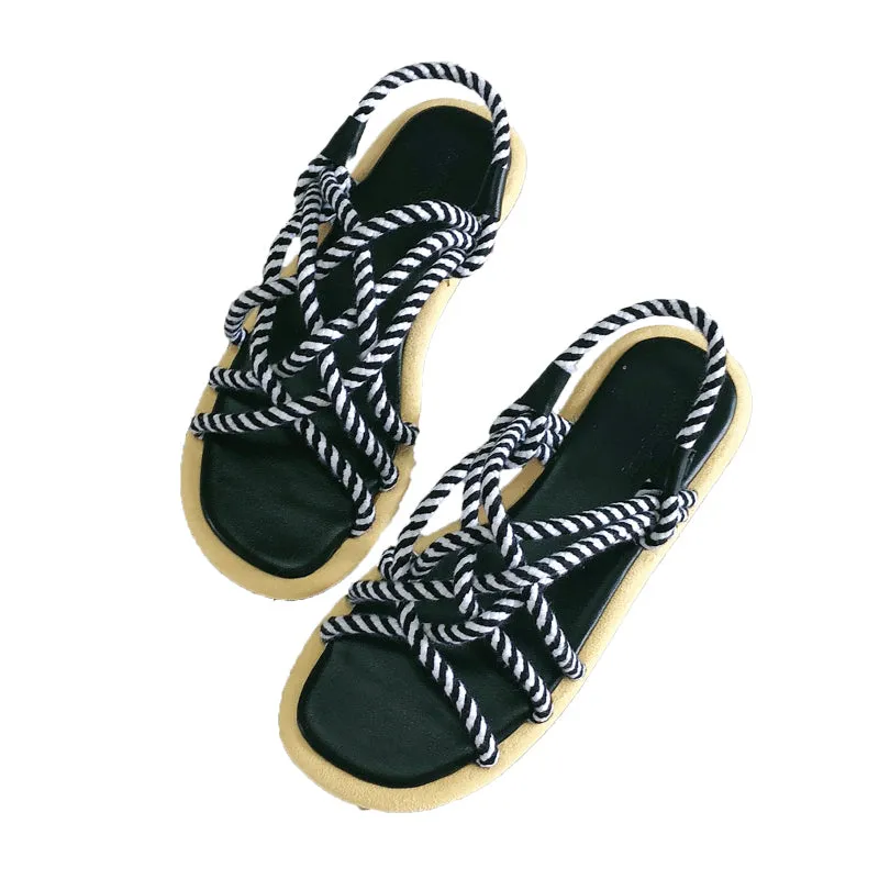 BOOPDO DESIGN CHUNKY ROPE SANDALS