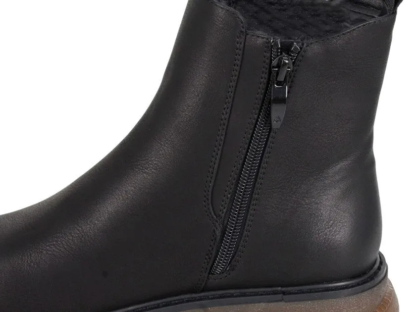 Cipriata Boot L052 Plain ankle boot with elastic gusset and zip BLACK L052A