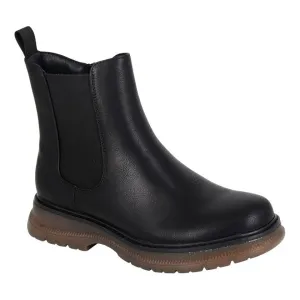 Cipriata Boot L052 Plain ankle boot with elastic gusset and zip BLACK L052A