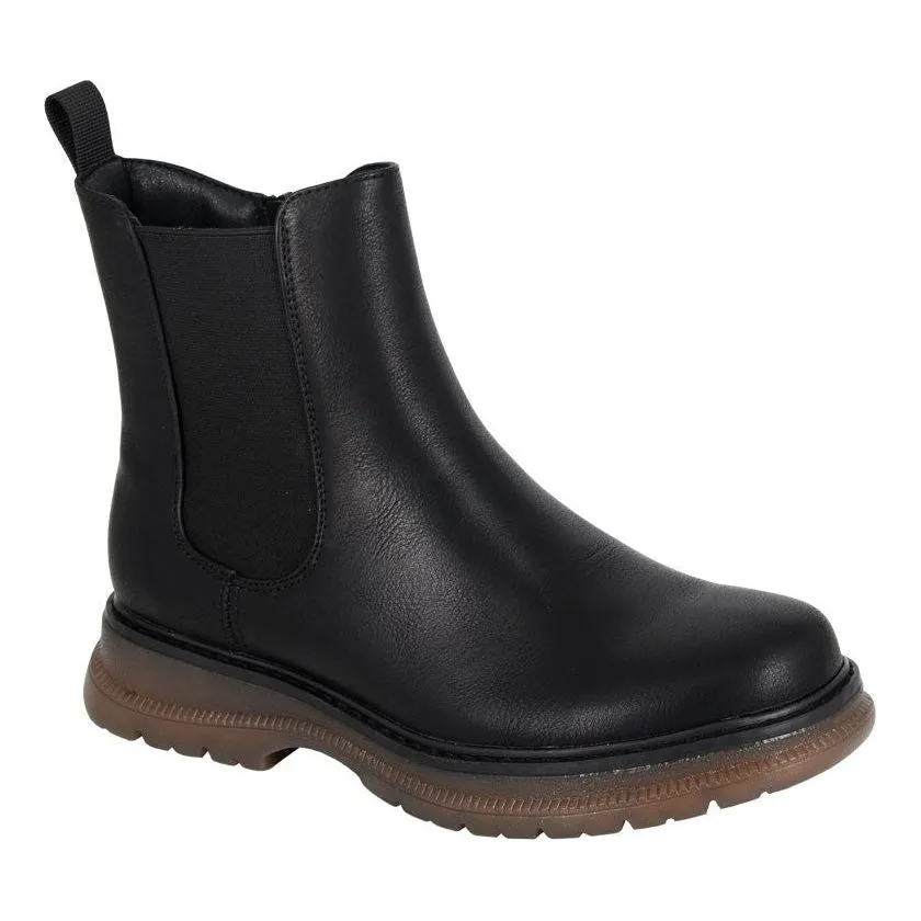 Cipriata Boot L052 Plain ankle boot with elastic gusset and zip BLACK L052A