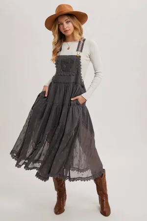 Dress | Lace Embroidered Ash