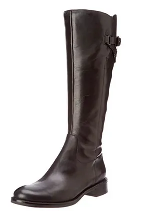 ECCO Women's Hobart Tall Strap Boot -Brown Leather-