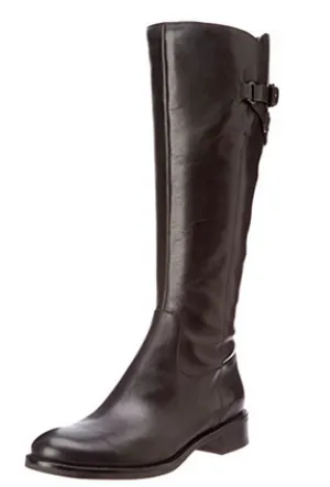 ECCO Women's Hobart Tall Strap Boot -Brown Leather-
