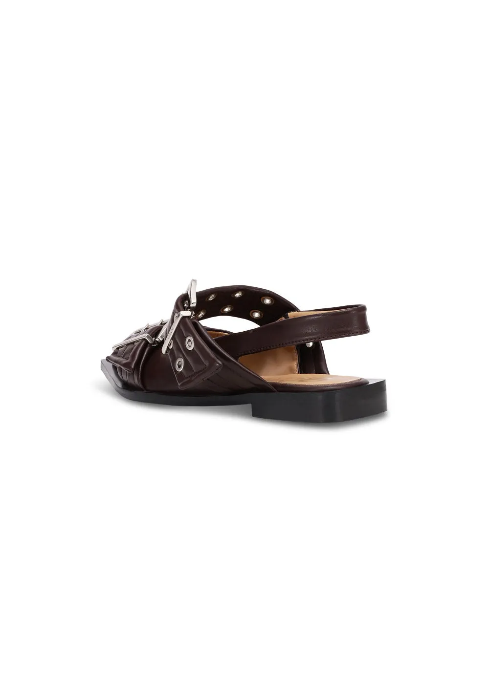 Feminine Buckle Ballerina - Chocolate Fondant