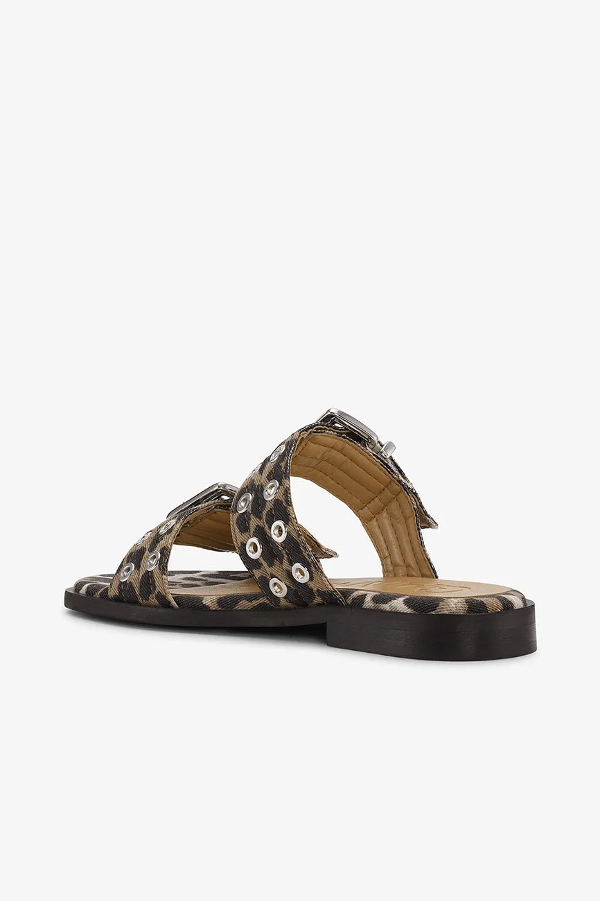 FEMININE BUCKLE TWO-STRAP SANDAL