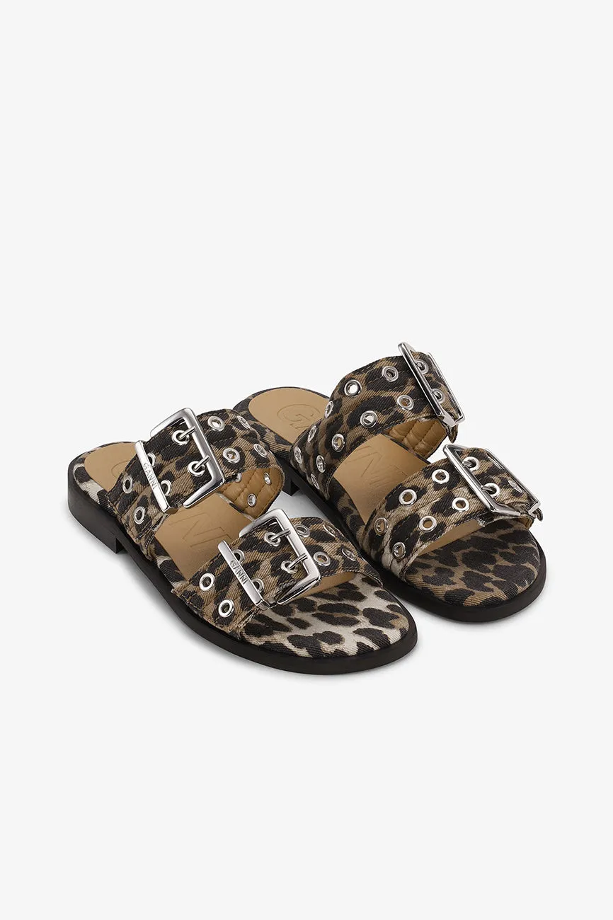 FEMININE BUCKLE TWO-STRAP SANDAL