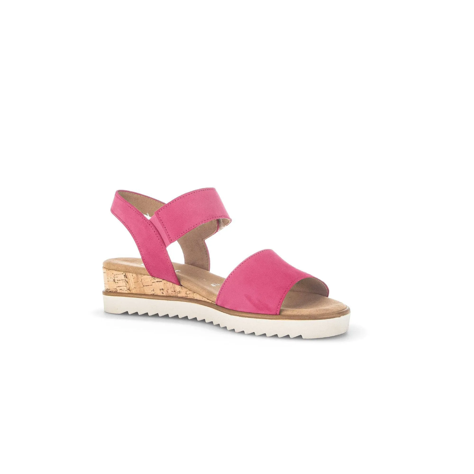 Gabor 42.750.21 Raynor Ladies Pink Suede Touch Fastening Sandals