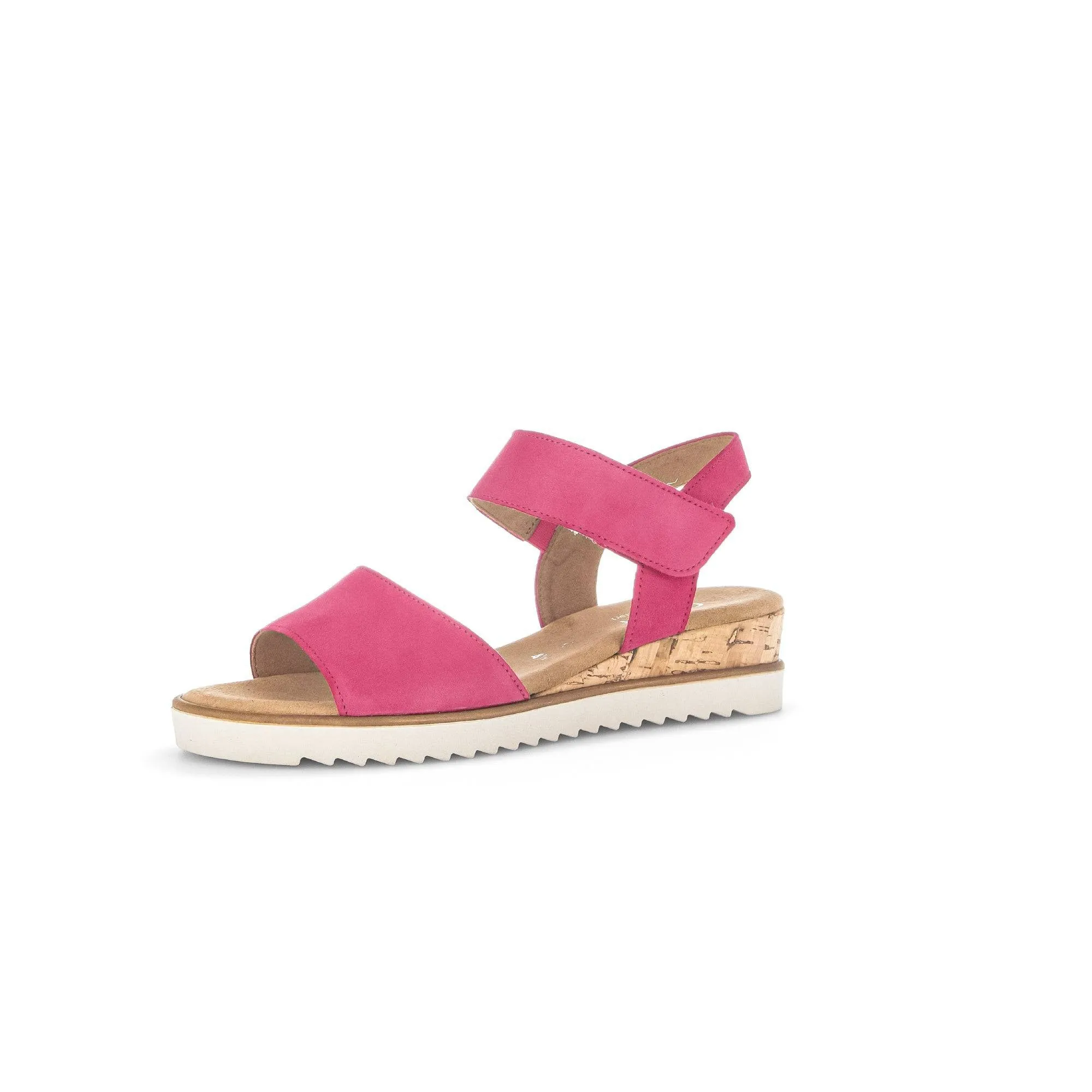 Gabor 42.750.21 Raynor Ladies Pink Suede Touch Fastening Sandals