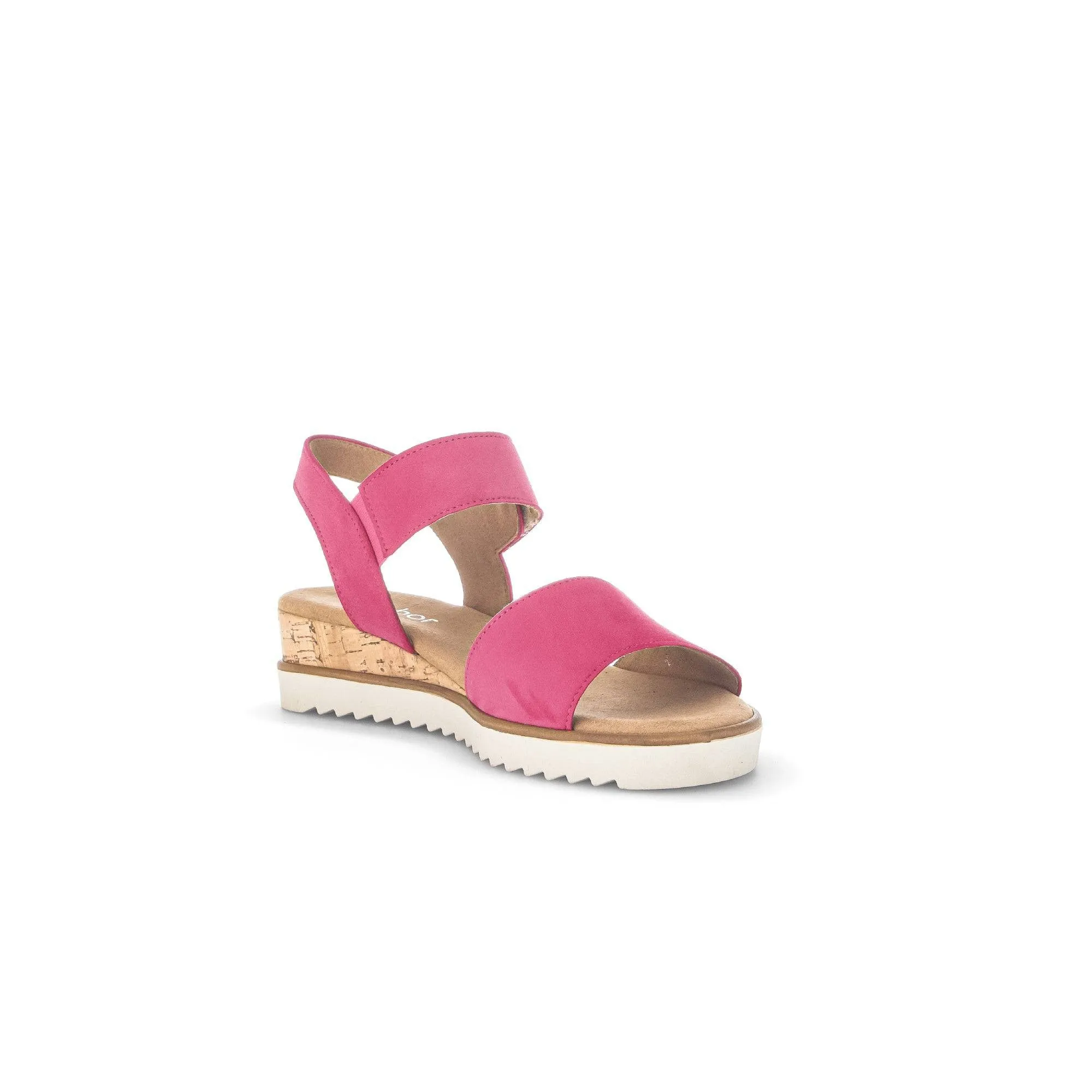 Gabor 42.750.21 Raynor Ladies Pink Suede Touch Fastening Sandals