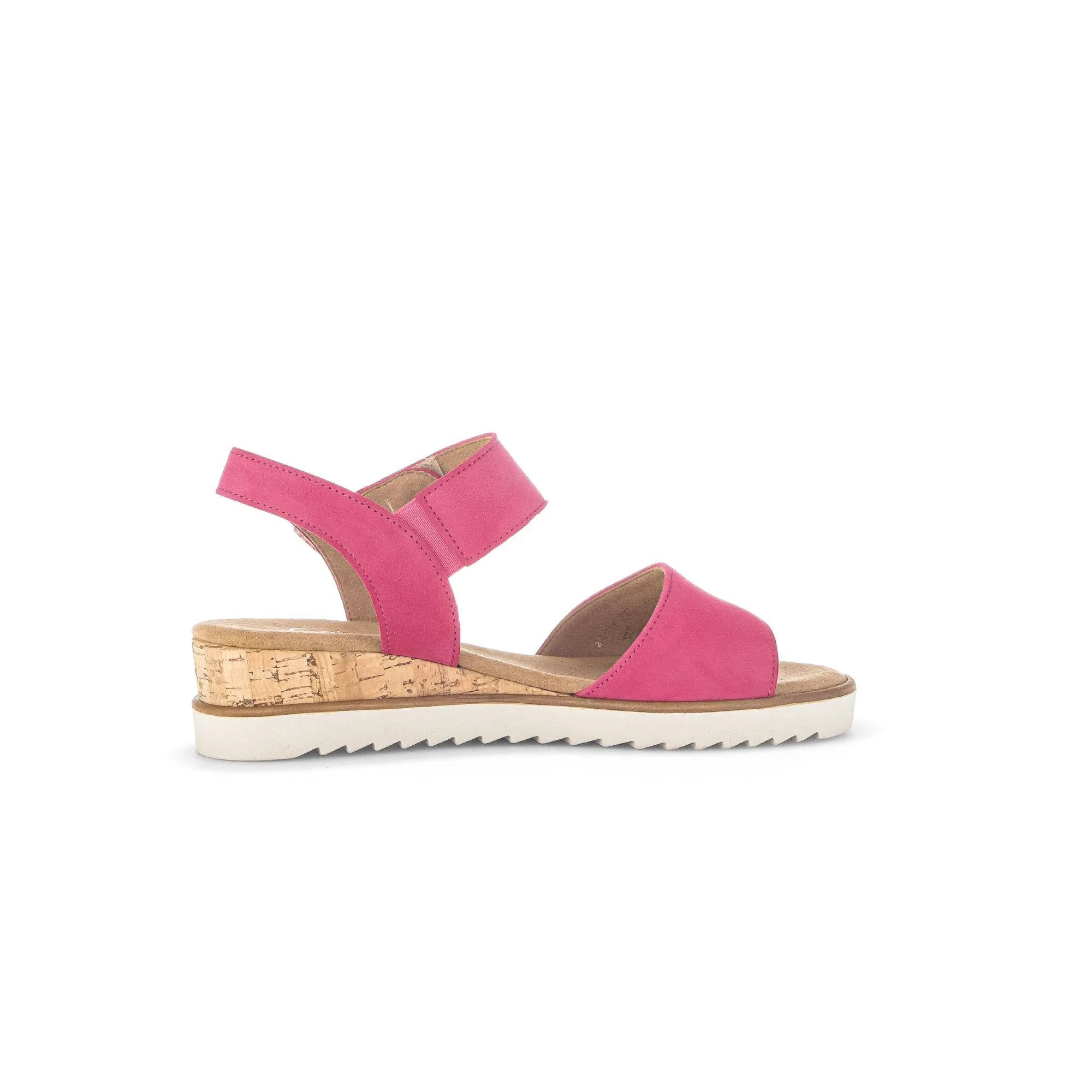Gabor 42.750.21 Raynor Ladies Pink Suede Touch Fastening Sandals