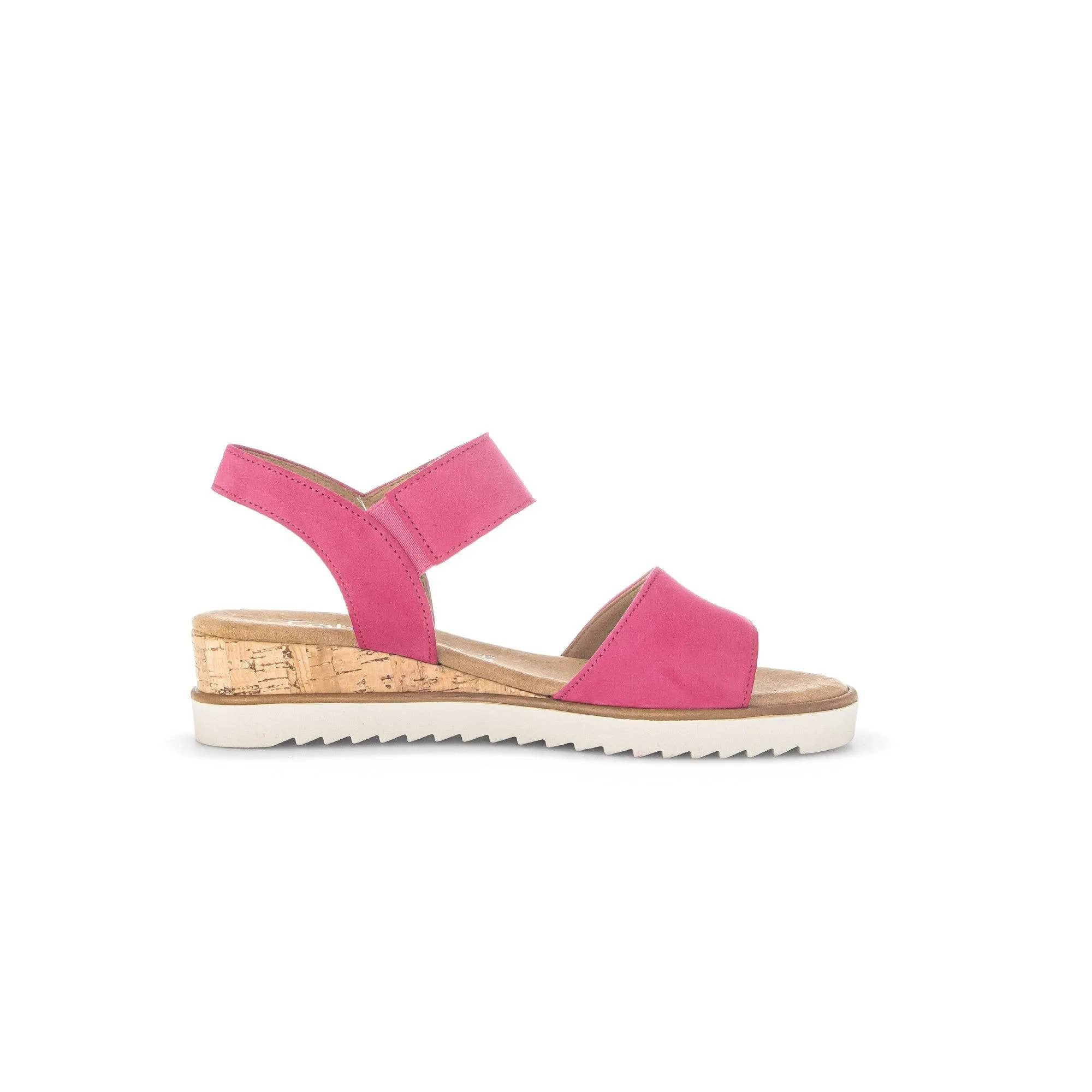 Gabor 42.750.21 Raynor Ladies Pink Suede Touch Fastening Sandals