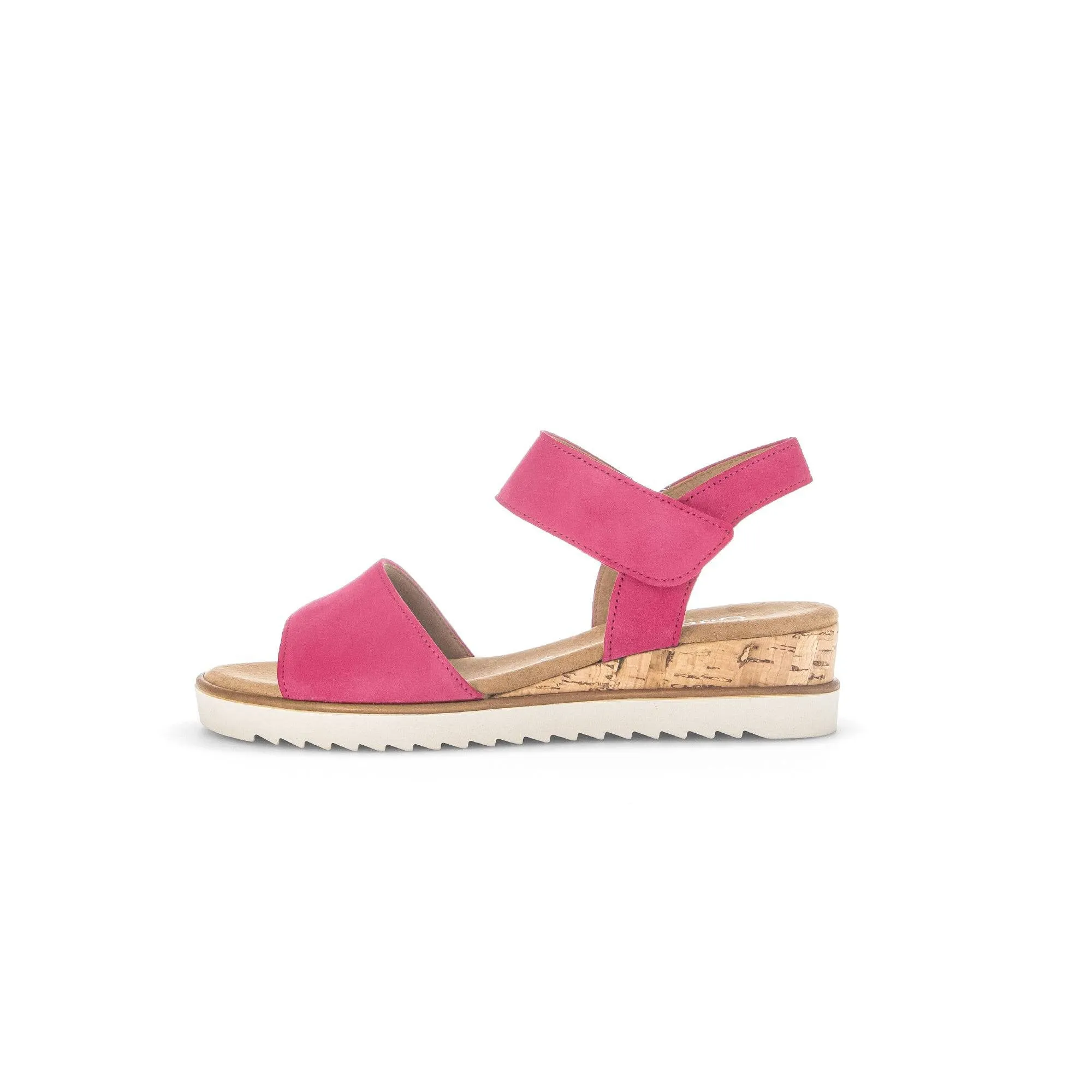 Gabor 42.750.21 Raynor Ladies Pink Suede Touch Fastening Sandals