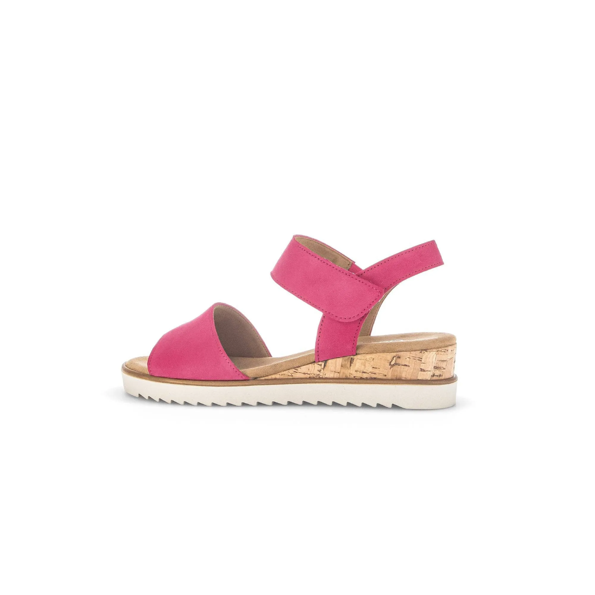 Gabor 42.750.21 Raynor Ladies Pink Suede Touch Fastening Sandals