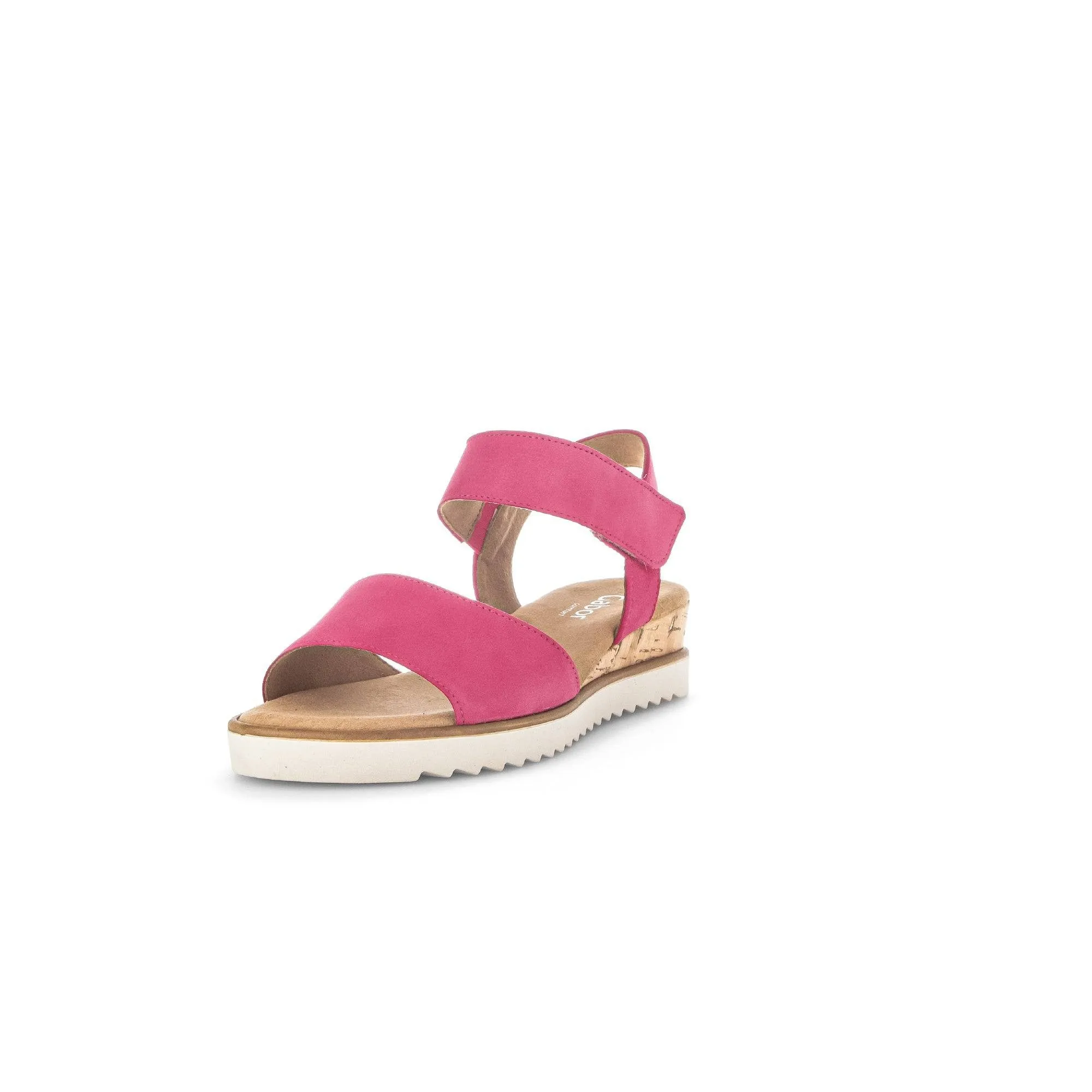 Gabor 42.750.21 Raynor Ladies Pink Suede Touch Fastening Sandals