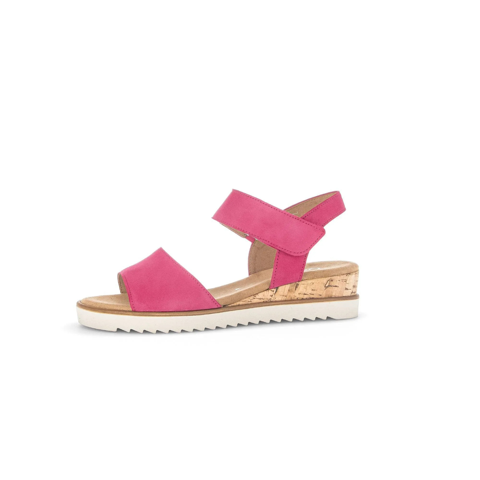 Gabor 42.750.21 Raynor Ladies Pink Suede Touch Fastening Sandals