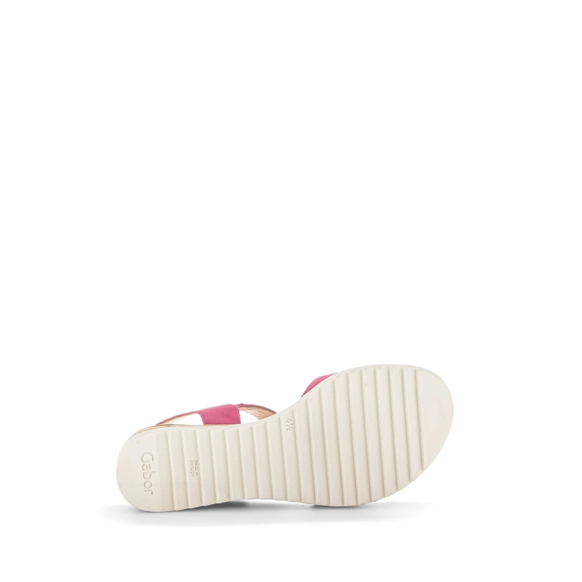 Gabor 42.750.21 Raynor Ladies Pink Suede Touch Fastening Sandals