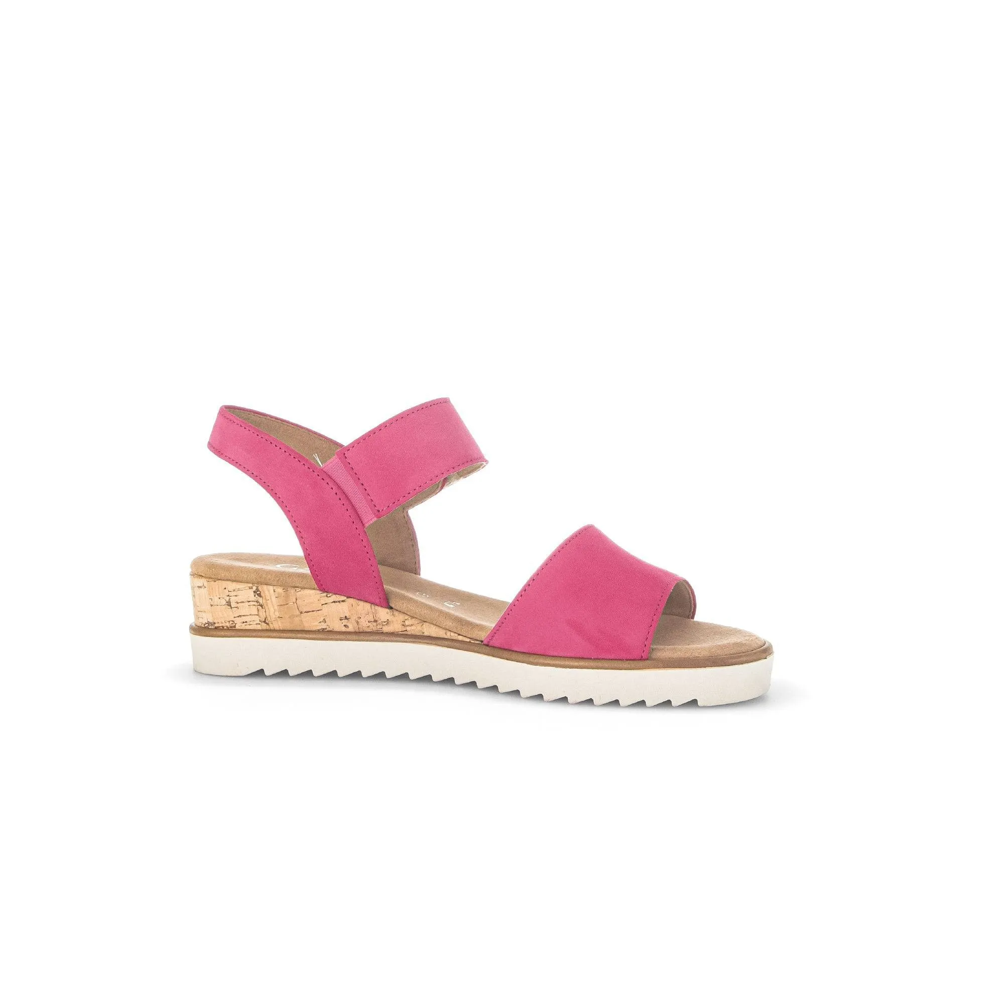 Gabor 42.750.21 Raynor Ladies Pink Suede Touch Fastening Sandals