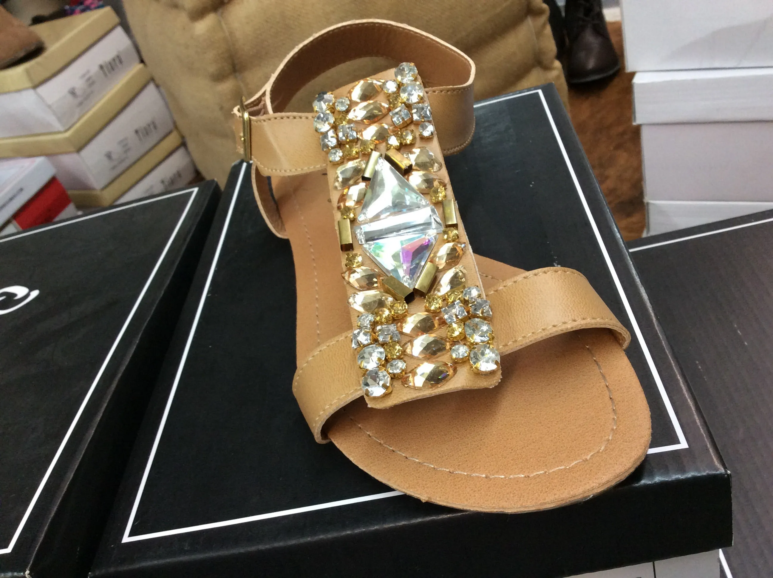 Gold Streak Sandals