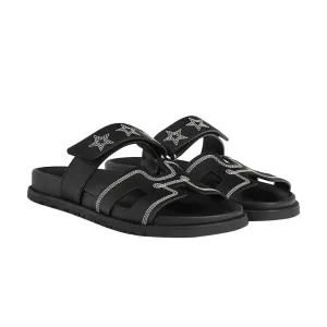Hermes Chypre Sandals "Black Star Leather"