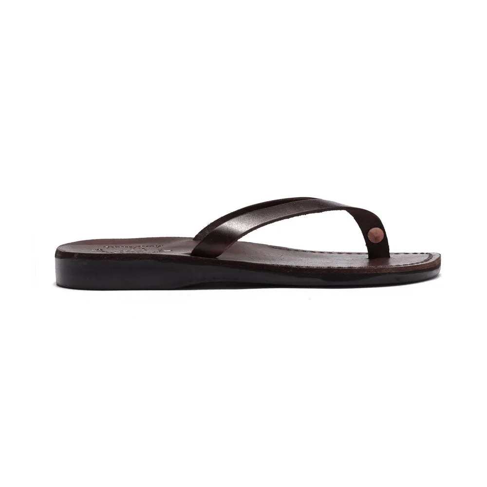 Jaffa - Leather Flip Flop Sandal | Brown
