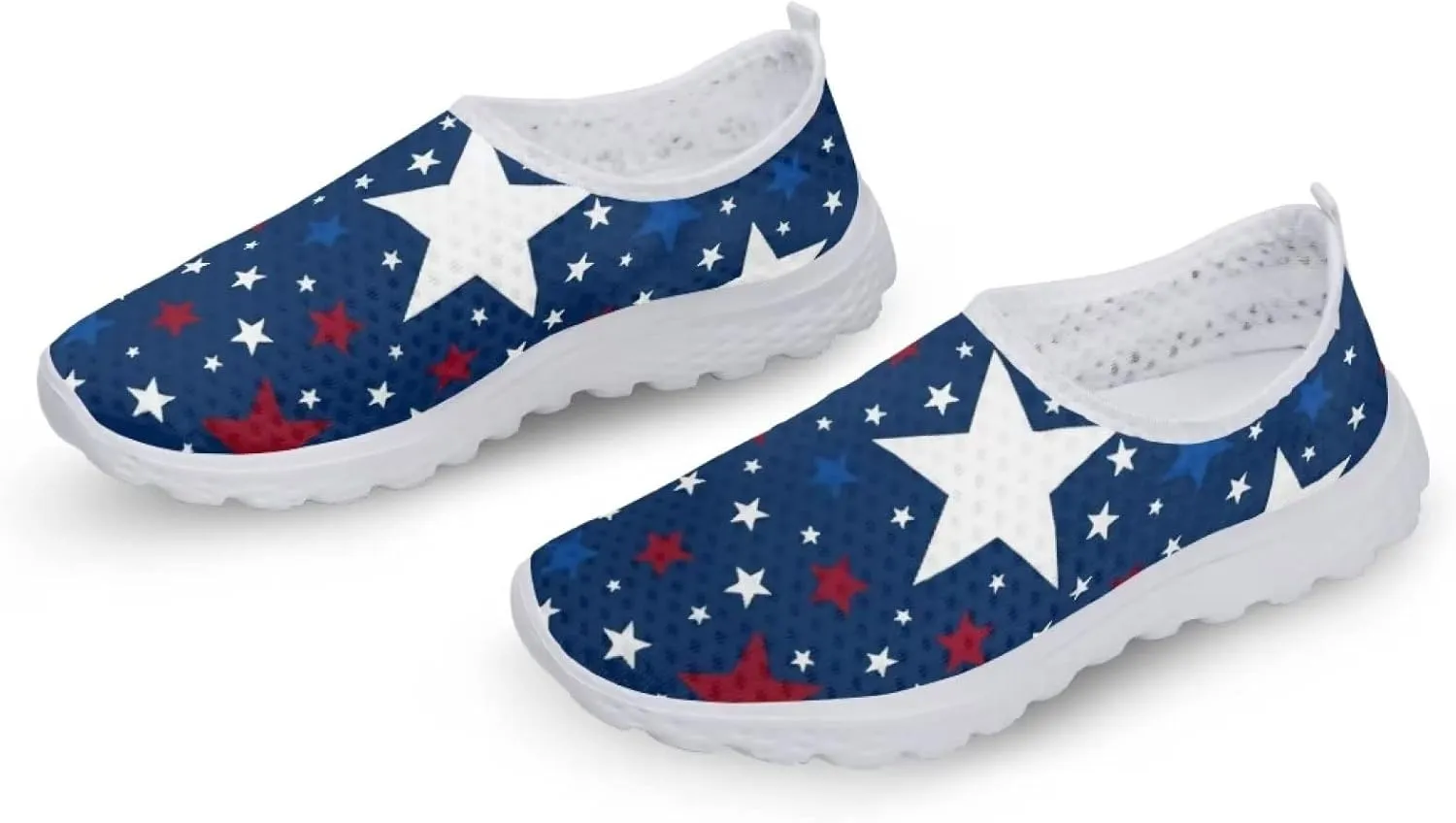 Jeiento Christmas Shoes for Womens Girls Walking Shoes Tennis Shoes Breathable Comfortable Athletic Running Shoe US 5.5-11.5