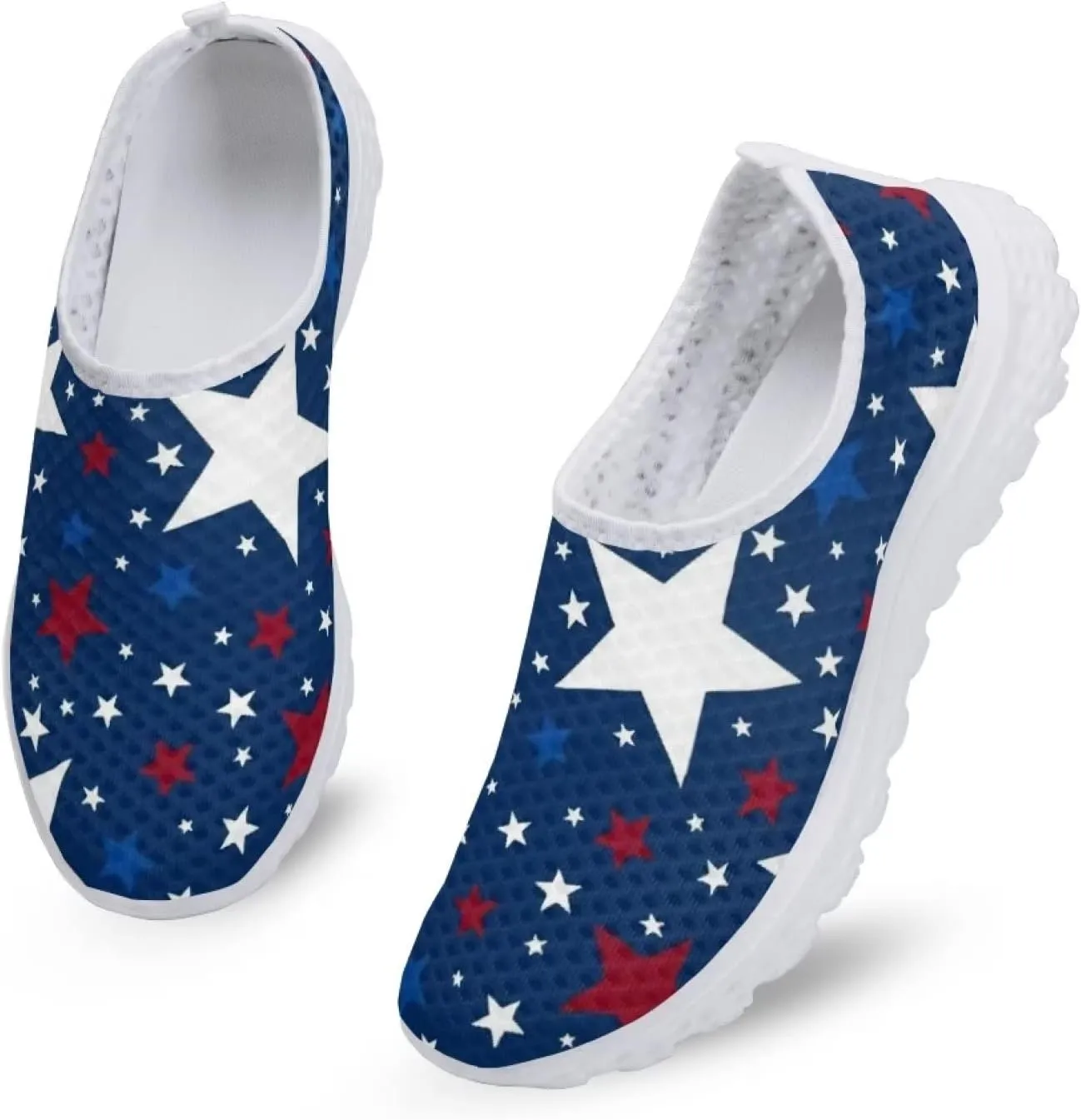 Jeiento Christmas Shoes for Womens Girls Walking Shoes Tennis Shoes Breathable Comfortable Athletic Running Shoe US 5.5-11.5