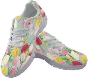 Jeiento Walking Sneakers for Women Men Lightweight Running Shoes Non Slip Gym Sports Shoes Breathable Mesh Tennis Shoes for Teenager
