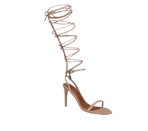 Kurt Geiger Nude Shoreditch Tie Heeled Sandals UK 5 EU 38 