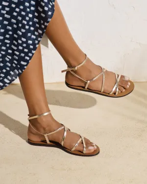 Leather Ankle Strap Sandals - Q29Y0 - Canyon Platinum