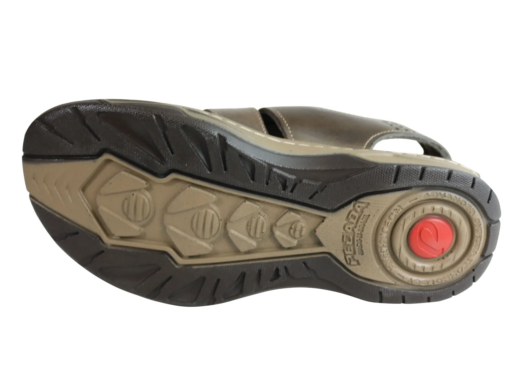 Pegada Kent Mens Leather Comfortable Cushioned Sandals Made In Brazil