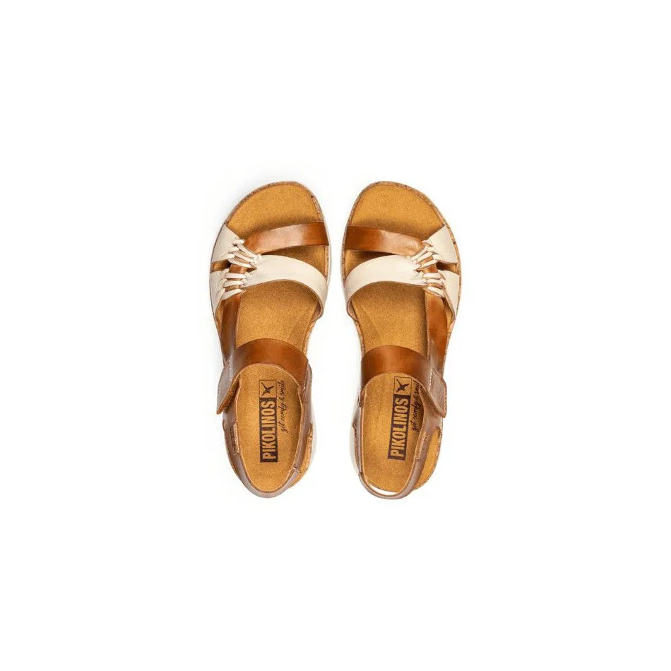 Pikolinos Palma W4N-0968C1 Ladies Marfil Leather Touch Fastening Sandals