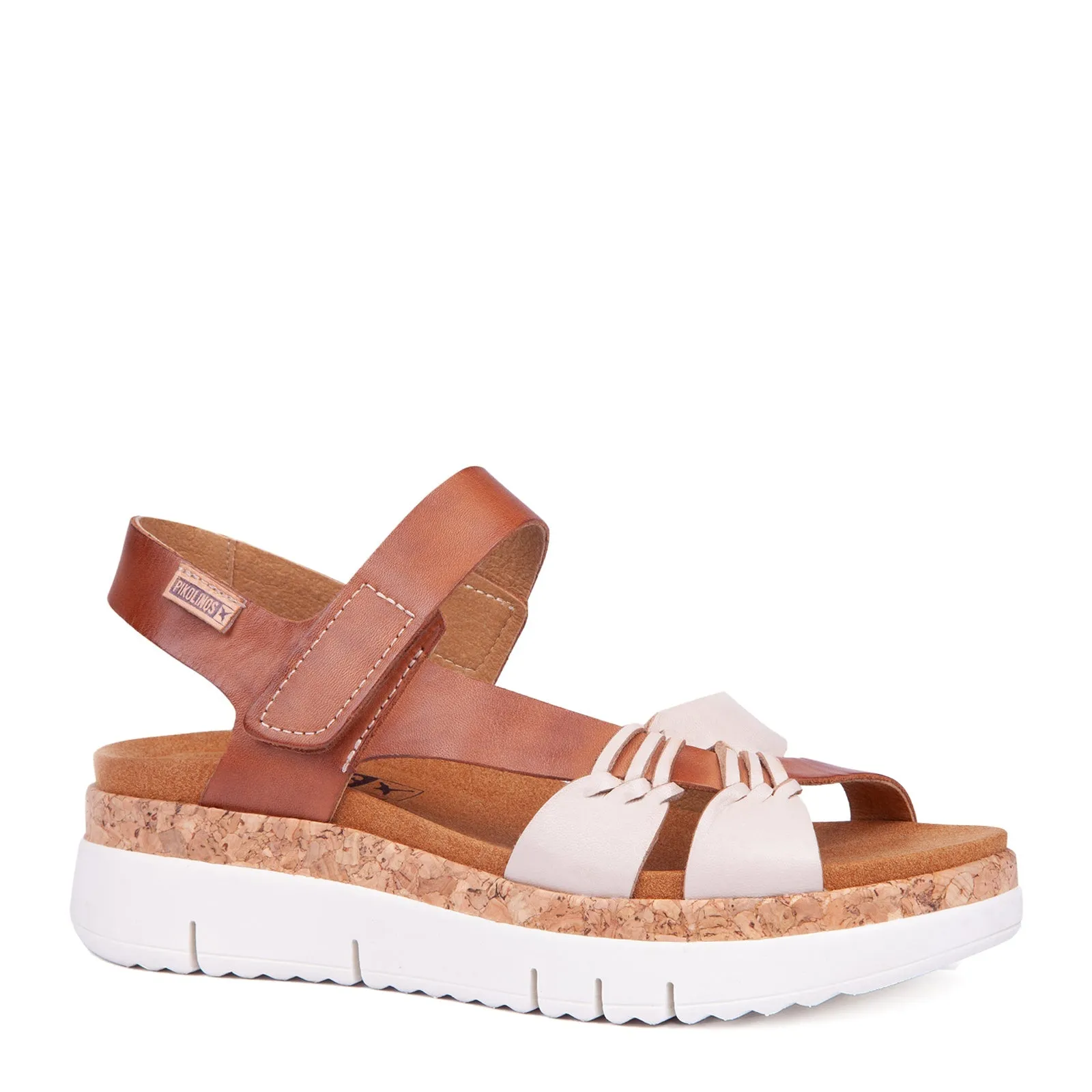 Pikolinos Palma W4N-0968C1 Ladies Marfil Leather Touch Fastening Sandals
