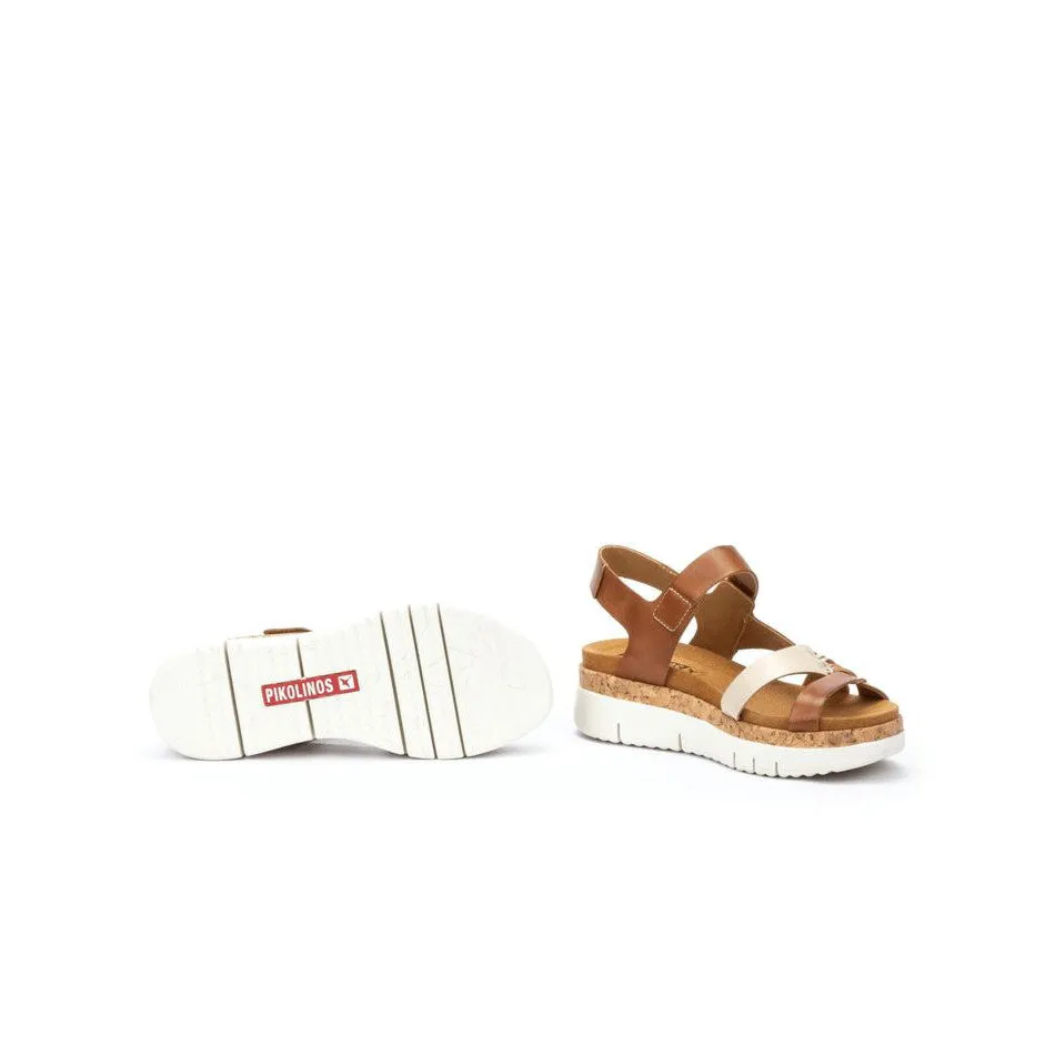 Pikolinos Palma W4N-0968C1 Ladies Marfil Leather Touch Fastening Sandals