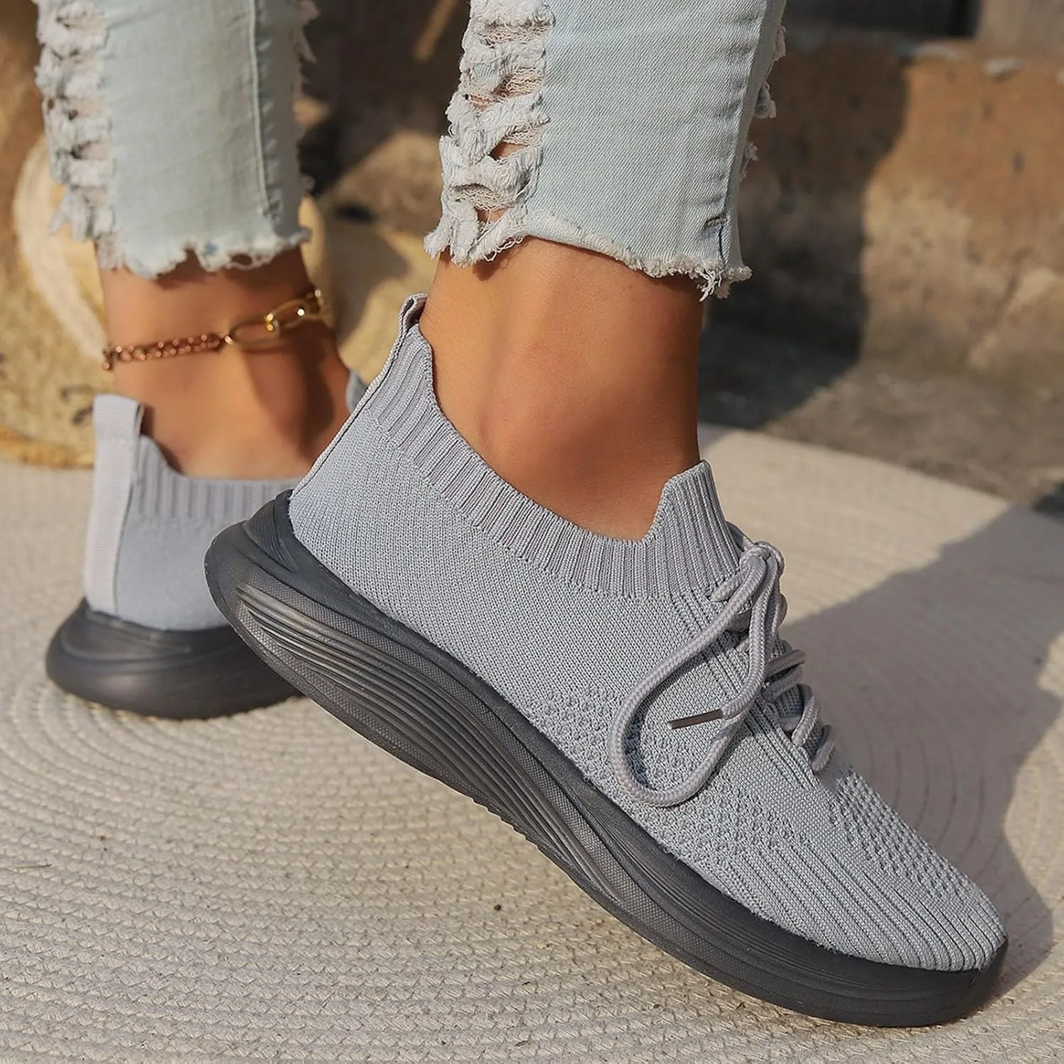 Running Shoes Women Walking Shoes Lightweight Tennis Shoes Non Slip Shoes Casual Breathable Sneakers for Workout Sports