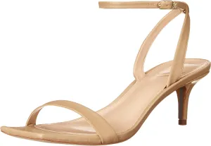 Sam Edelman Rayelle Beige Ankle Strap Open Toe Kitten Heeled Dress Sandals