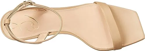 Sam Edelman Rayelle Beige Ankle Strap Open Toe Kitten Heeled Dress Sandals