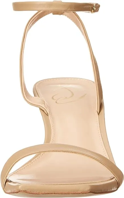 Sam Edelman Rayelle Beige Ankle Strap Open Toe Kitten Heeled Dress Sandals