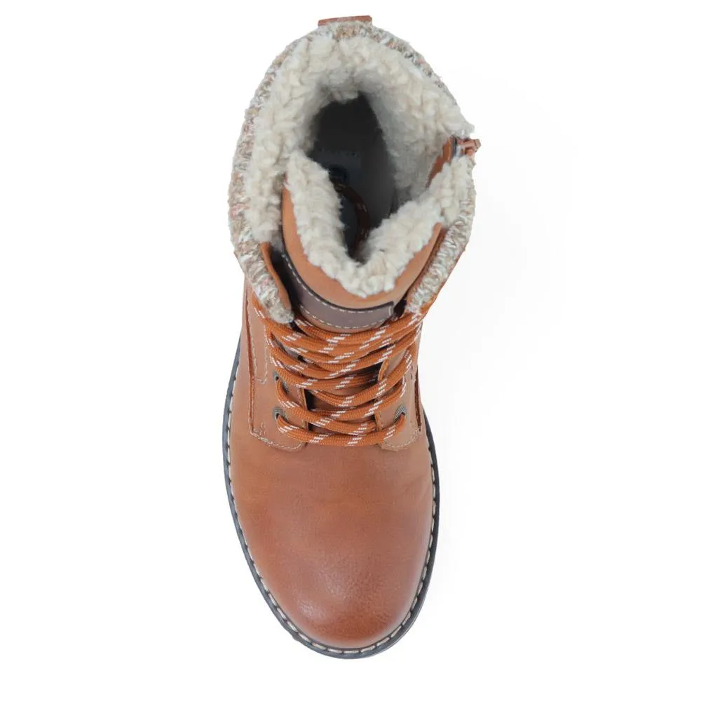 Soft-Cuffed Lace-Up Ankle Boots - SUPRE40007 / 326 253