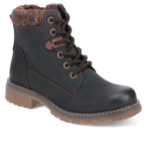 Soft-Cuffed Lace-Up Ankle Boots - SUPRE40007 / 326 253
